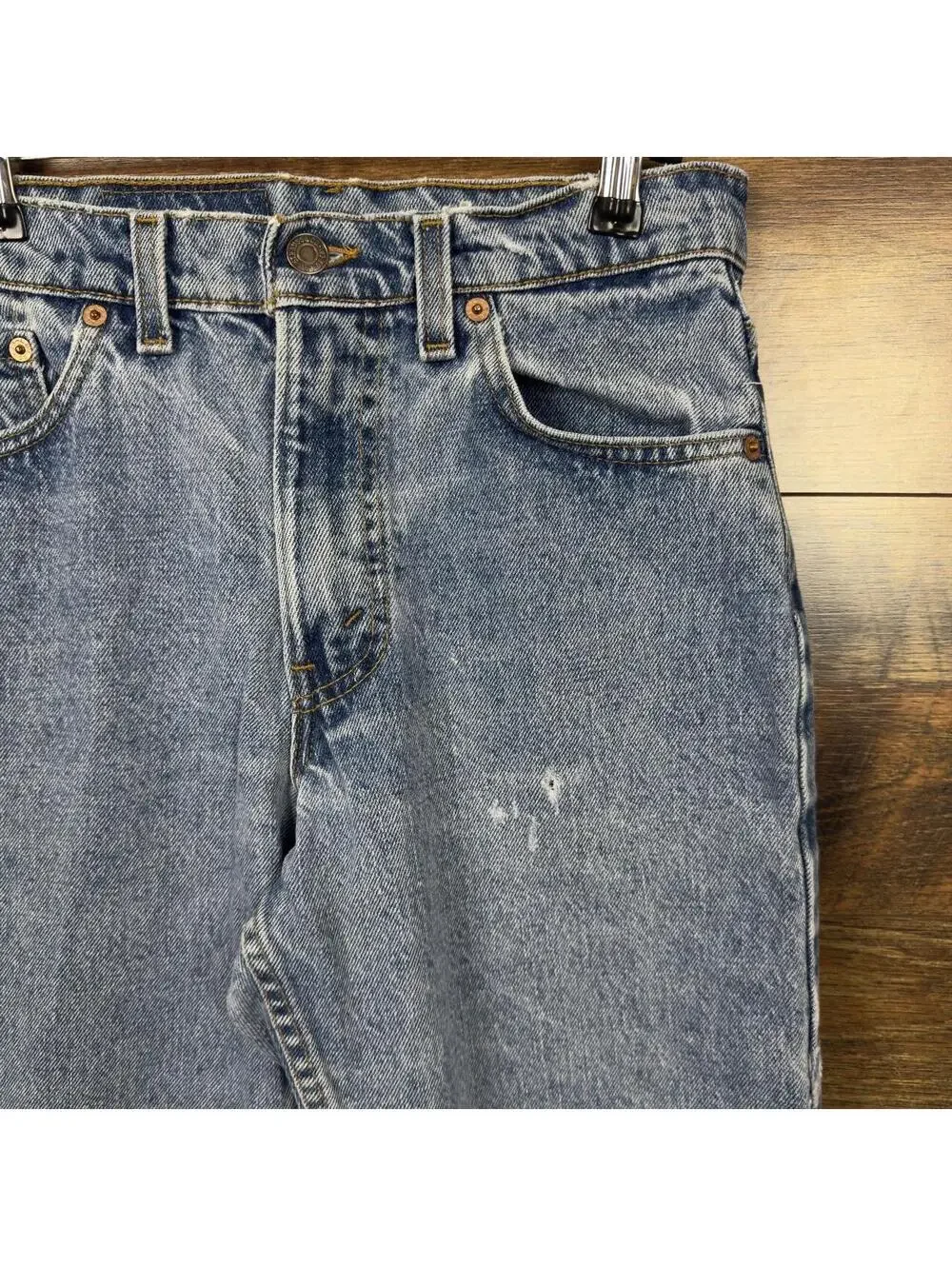 Vintage Levis 550 Relaxed Fit Tapered Jeans 29x30 Made in USA Distressed